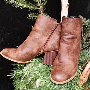 Brown heeled boots